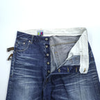 FACETASM アシンメトリー BIG&SLIM デニムパンツ ジーンズ S ワイド ユーズド加工 ZN-SP-02 日本製