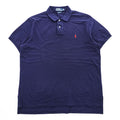 Polo Ralph Lauren 90年代 ヴィンテージ COSTOM FIT 鹿の子 ポロシャツ XL ネイビー スモールポニー ロゴ 刺繍