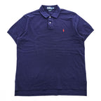 Polo Ralph Lauren 90年代 ヴィンテージ COSTOM FIT 鹿の子 ポロシャツ XL ネイビー スモールポニー ロゴ 刺繍