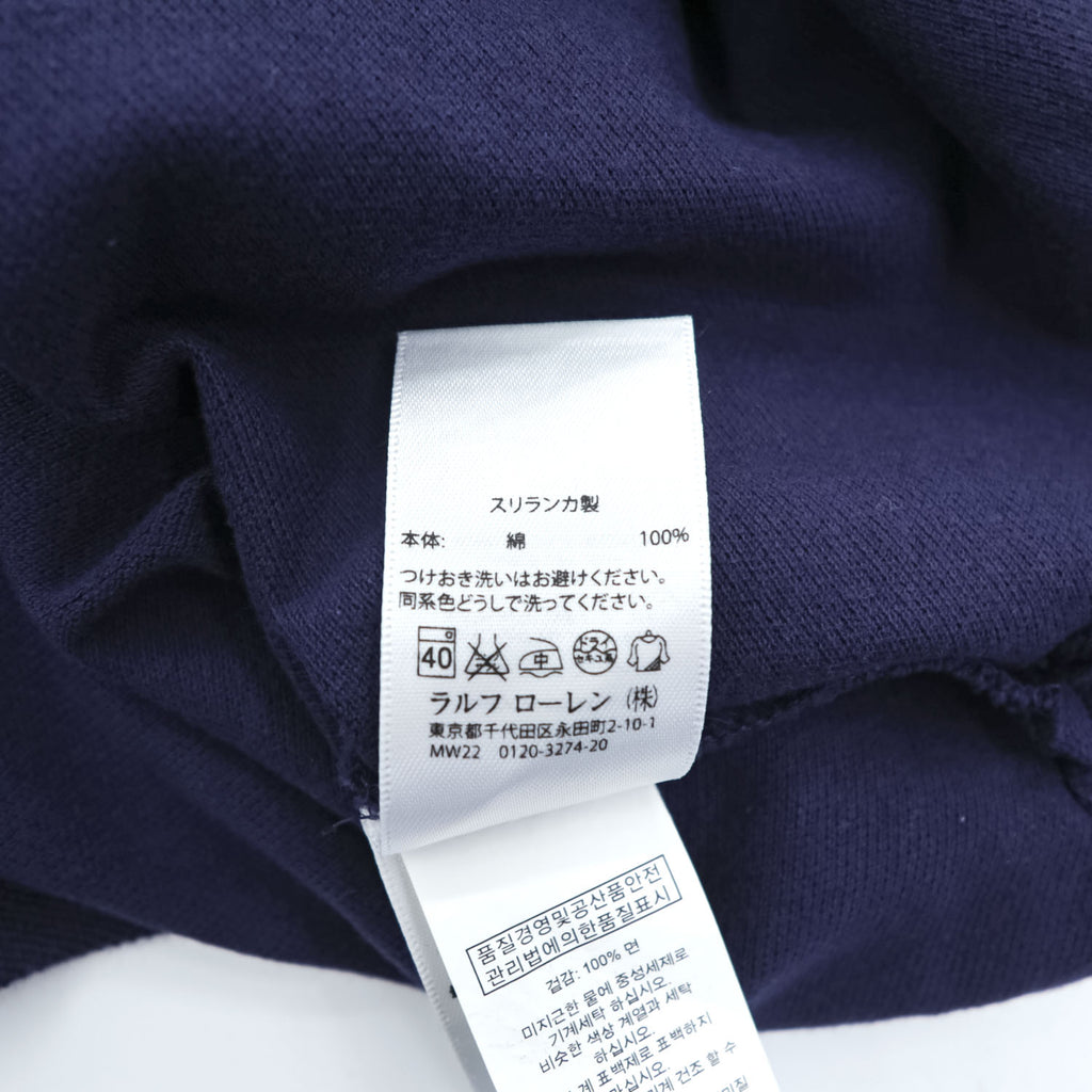 Polo Ralph Lauren 90年代 ヴィンテージ COSTOM FIT 鹿の子 ポロシャツ XL ネイビー スモールポニー ロゴ 刺繍