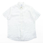 Brooks Brothers リネン 半袖シャツ M ホワイト 麻100% THE ORIGINAL POLO SHIRT ボタンダウン REGULAR