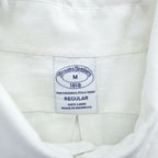Brooks Brothers リネン 半袖シャツ M ホワイト 麻100% THE ORIGINAL POLO SHIRT ボタンダウン REGULAR