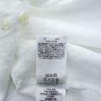 Brooks Brothers リネン 半袖シャツ M ホワイト 麻100% THE ORIGINAL POLO SHIRT ボタンダウン REGULAR
