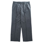 BURBERRY 90年代 USA製 Loro Piana Super100s ヴィンテージ スラックス パンツ XL ワイド 2タック プリーツ ダブルカフス UNION MADE ロケットTALONジップ