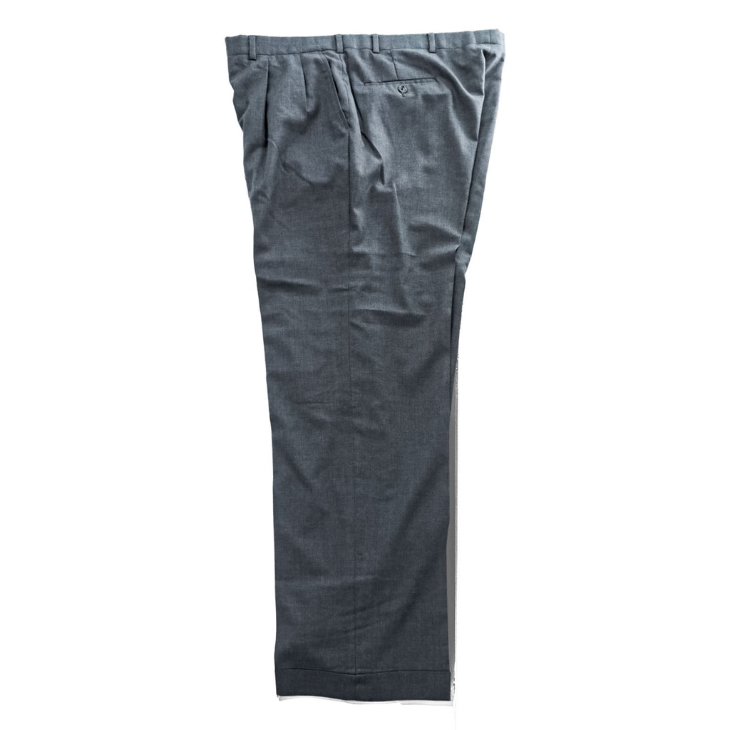 BURBERRY 90年代 USA製 Loro Piana Super100s ヴィンテージ スラックス パンツ XL ワイド 2タック プリーツ ダブルカフス UNION MADE ロケットTALONジップ