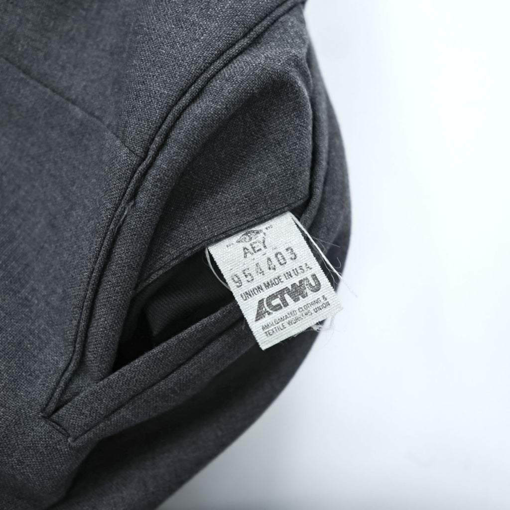 BURBERRY 90年代 USA製 Loro Piana Super100s ヴィンテージ スラックス パンツ XL ワイド 2タック プリーツ ダブルカフス UNION MADE ロケットTALONジップ