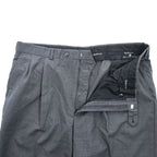 BURBERRY 90年代 USA製 Loro Piana Super100s ヴィンテージ スラックス パンツ XL ワイド 2タック プリーツ ダブルカフス UNION MADE ロケットTALONジップ