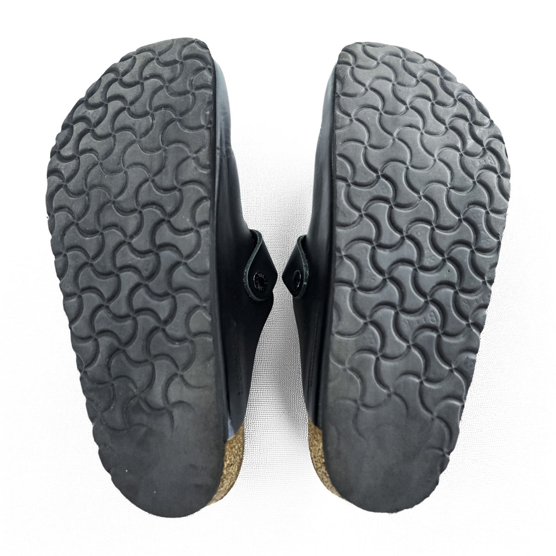 BIRKENSTOCK ドイツ製 ボストン BOSTON レザー サンダル 26.5cm ブラック スエードインソール ベルトバックル