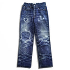 TOLQ 転写 デニムパンツ 1967年サンプリング イージーパンツ M Tronpe L’oeil Printed Stretch Trousers TA-5001 日本製
