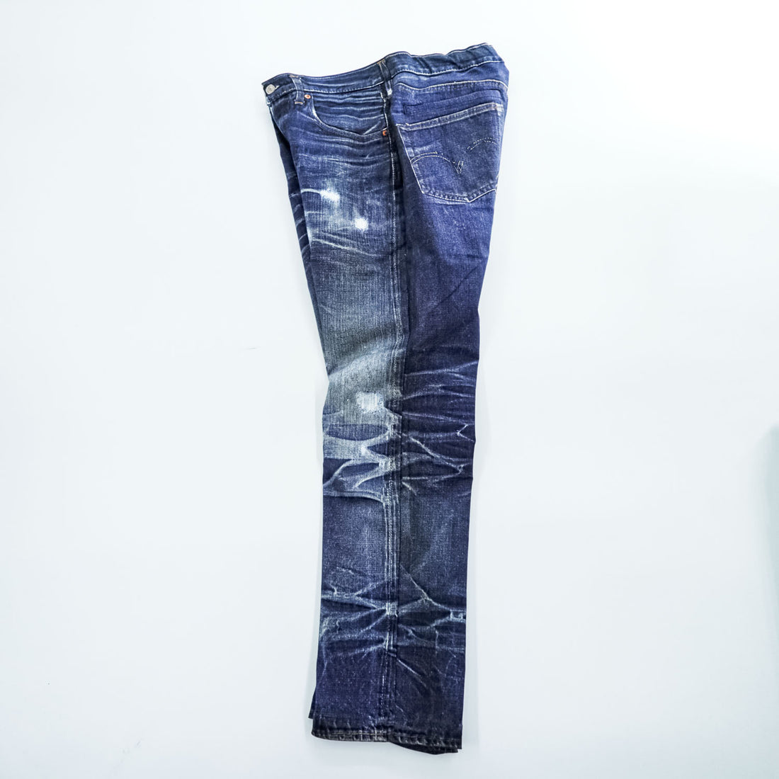 TOLQ 転写 デニムパンツ 1967年サンプリング イージーパンツ M Tronpe L’oeil Printed Stretch Trousers TA-5001 日本製