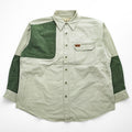 Woolrich 90年代 ヴィンテージ 長袖ハンティングシャツ XL カーキ ベージュ OUTDOOR GUIDE COLLECTION パッチワーク切替 5561WT KAL