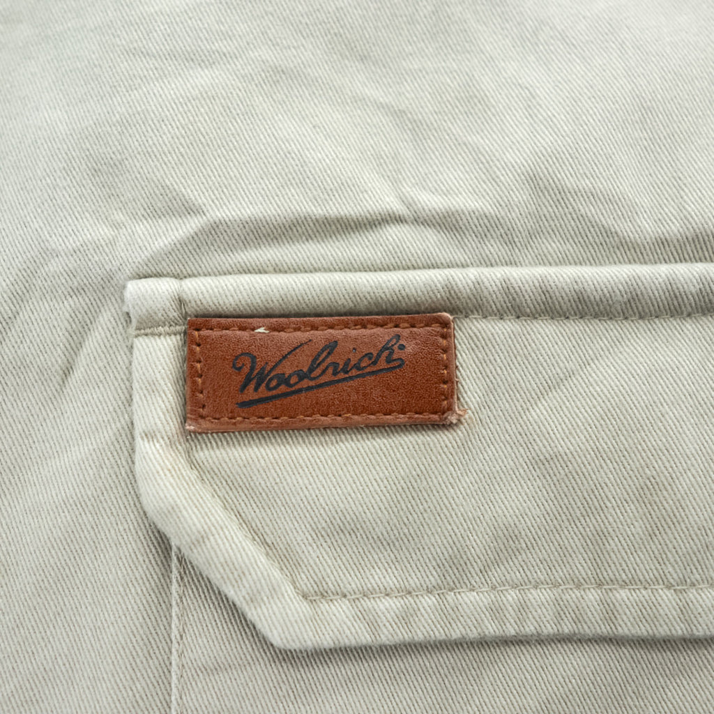 Woolrich 90年代 ヴィンテージ 長袖ハンティングシャツ XL カーキ ベージュ OUTDOOR GUIDE COLLECTION パッチワーク切替 5561WT KAL