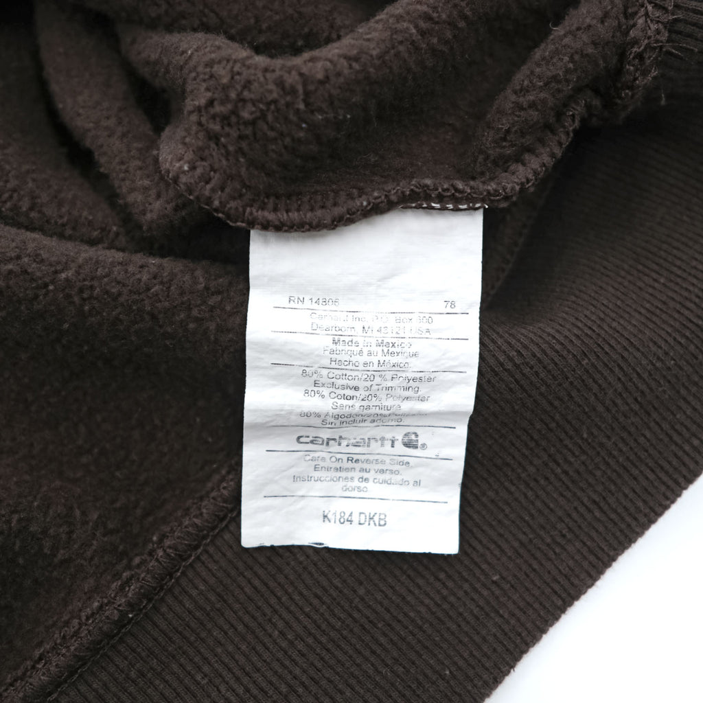 carhartt 00年代 ヴィンテージ プルオーバー パーカー XXL ブラウン 裏起毛 ビッグサイズ K184