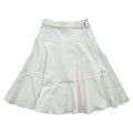 WEEKEND Max Mara フレアスカート M ホワイト ストレッチ コーデュロイ ベルト付