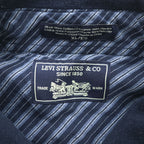 Levi's モールスキン シャツジャケット 長袖ワークシャツ XL ネイビー ビッグサイズ