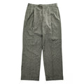 Brooks Brothers 346 ガンクラブチェック スラックス パンツ L ブラウン ワイド 2タック プリーツ ダブルカフス