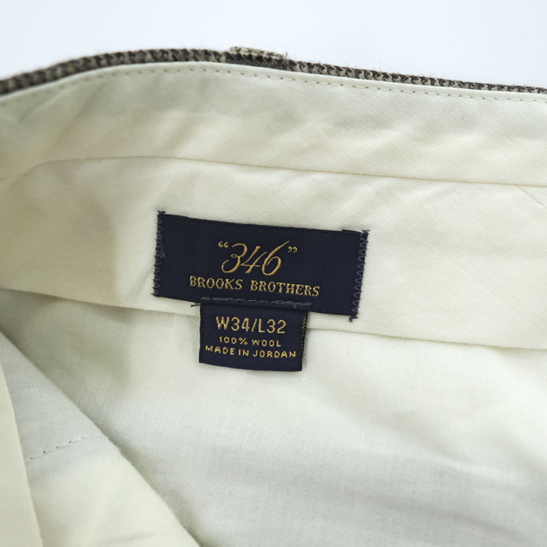 Brooks Brothers 346 ガンクラブチェック スラックス パンツ L ブラウン ワイド 2タック プリーツ ダブルカフス