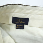 Brooks Brothers 346 ガンクラブチェック スラックス パンツ L ブラウン ワイド 2タック プリーツ ダブルカフス