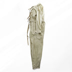 MASU オールインワン スリーピング ジャンプスーツ M ベージュ 麻100% SLEEPING JUMP SUITS ウエスト ドローストリング リネン ツナギ MFSS-AO0121