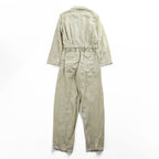 MASU オールインワン スリーピング ジャンプスーツ M ベージュ 麻100% SLEEPING JUMP SUITS ウエスト ドローストリング リネン ツナギ MFSS-AO0121