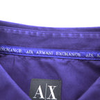 ARMANI EXCHANGE A|X 長袖 シャツ XL パープル 胸ポケット コットン