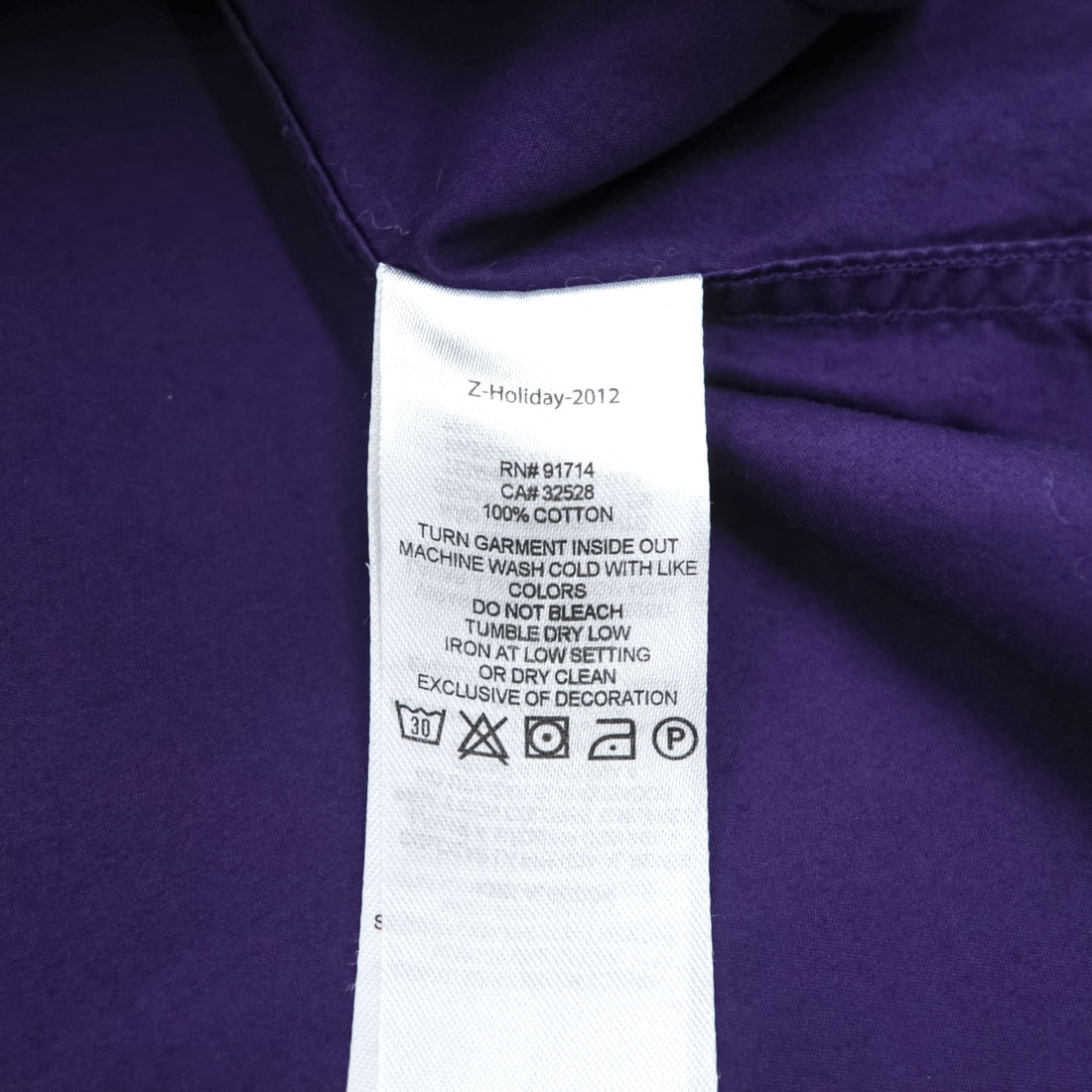 ARMANI EXCHANGE A|X 長袖 シャツ XL パープル 胸ポケット コットン