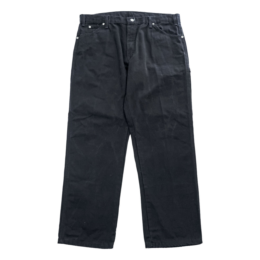 Dickies ヘビーウェイト ダック ペインター ワークパンツ XL ブラック キャンバス RELAXED FIT カーペンター 1939RBK