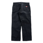 Dickies ヘビーウェイト ダック ペインター ワークパンツ XL ブラック キャンバス RELAXED FIT カーペンター 1939RBK
