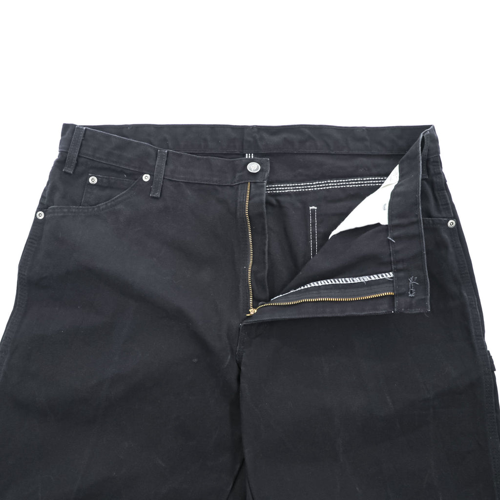 Dickies ヘビーウェイト ダック ペインター ワークパンツ XL ブラック キャンバス RELAXED FIT カーペンター 1939RBK