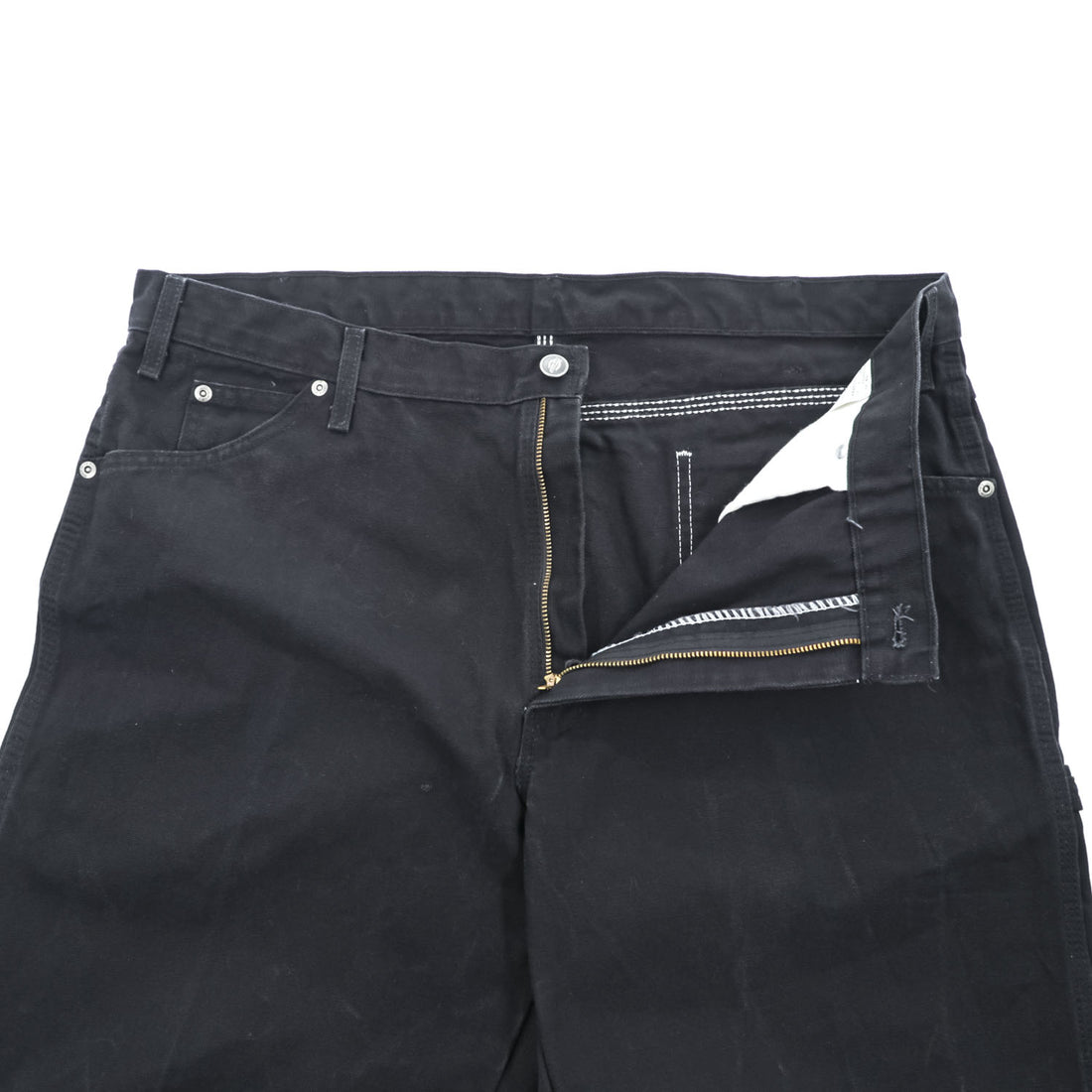 Dickies ヘビーウェイト ダック ペインター ワークパンツ XL ブラック キャンバス RELAXED FIT カーペンター 1939RBK