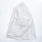 SYLLABLES グアヤベラ 半袖シャツ キューバシャツ XL ホワイト 麻100% 刺繍 ピンタック プリーツ SYLLABLES オープンカラー 開襟 ボックスシルエット 未使用品