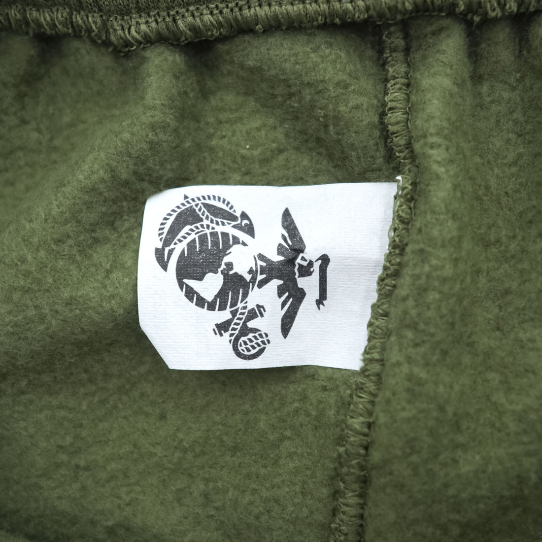 Soffe USMC Sweatpants Olive Green Jogger Elastic Cuff Military Print 50/50 Cotton/Poly M Made in USA
