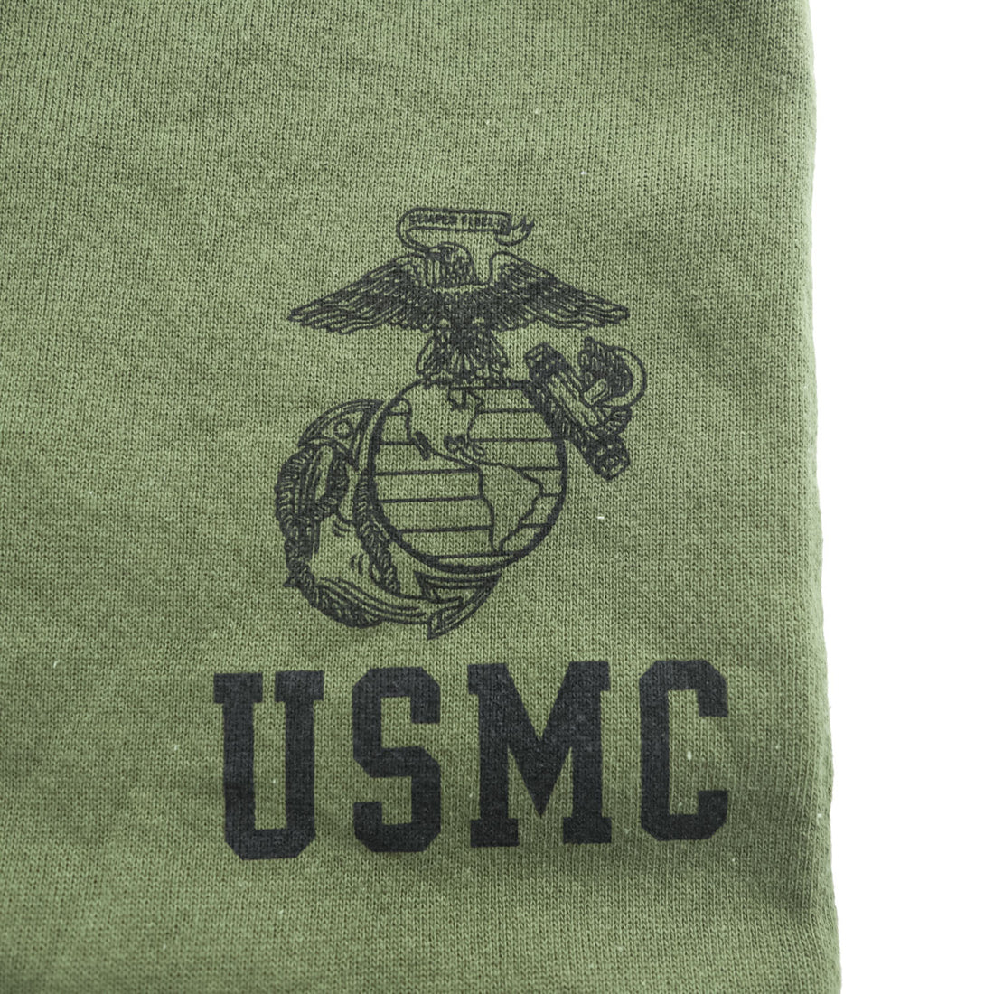 Soffe USMC Sweatpants Olive Green Jogger Elastic Cuff Military Print 50/50 Cotton/Poly M Made in USA