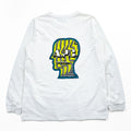 A.P.C. × BRAIN DEAD 長袖 ロングスリーブ Tシャツ INTERACTION #3 Future Shock MOLLY ロンT L ホワイト バックプリント ポルトガル製