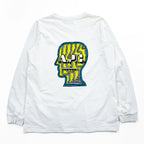 A.P.C. × BRAIN DEAD 長袖 ロングスリーブ Tシャツ INTERACTION #3 Future Shock MOLLY ロンT L ホワイト バックプリント ポルトガル製