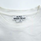 A.P.C. × BRAIN DEAD 長袖 ロングスリーブ Tシャツ INTERACTION #3 Future Shock MOLLY ロンT L ホワイト バックプリント ポルトガル製
