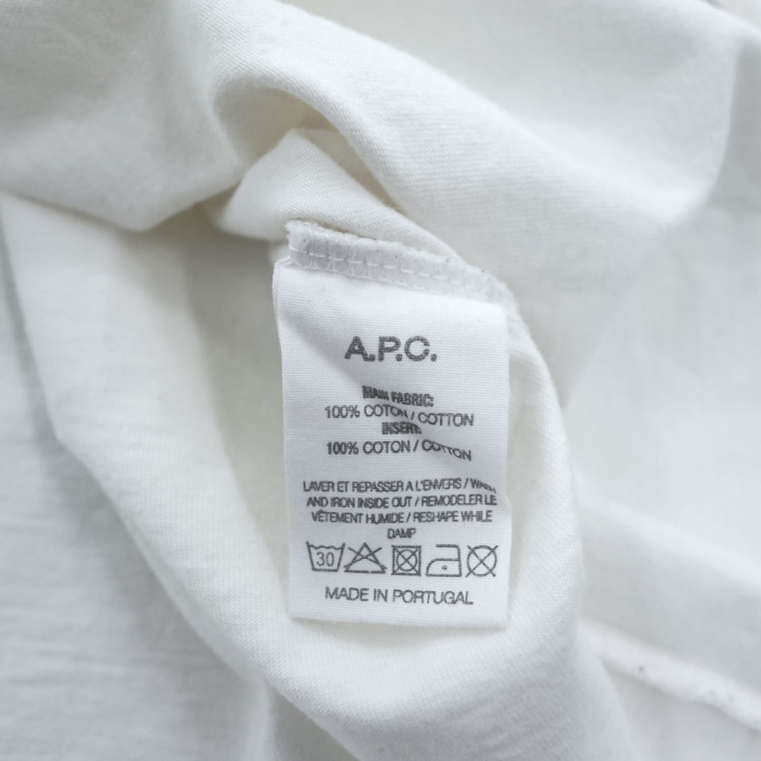 A.P.C. × BRAIN DEAD 長袖 ロングスリーブ Tシャツ INTERACTION #3 Future Shock MOLLY ロンT L ホワイト バックプリント ポルトガル製