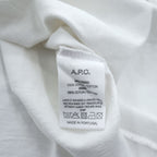 A.P.C. × BRAIN DEAD 長袖 ロングスリーブ Tシャツ INTERACTION #3 Future Shock MOLLY ロンT L ホワイト バックプリント ポルトガル製