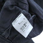 HURRAY HURRAY ヴィンテージ加工 カットオフ バックサテンフレアチノパンツ M ブラック ストレッチ C5018-1 日本製