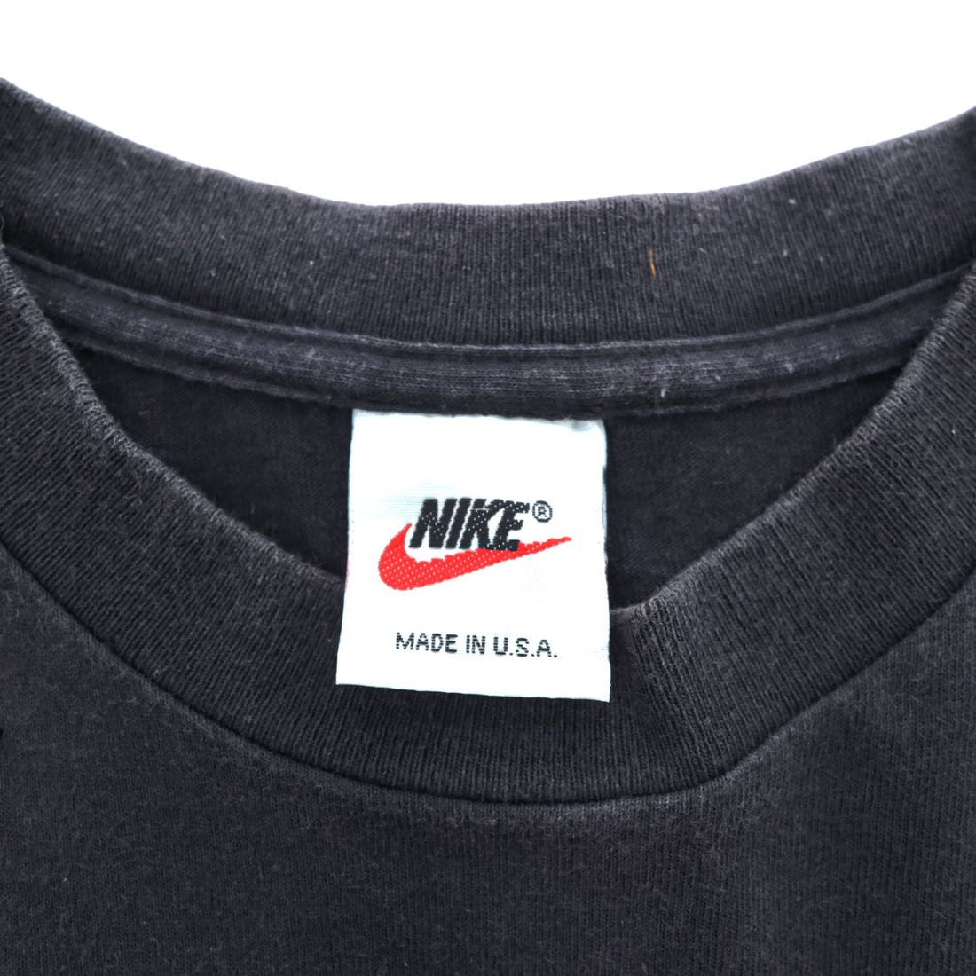 NIKE 90年代 USA製 ヴィンテージ Tシャツ M ブラック フェード 刺繍 JUST DO IT. バスケット グラフィック プリント