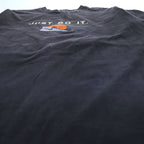 NIKE 90年代 USA製 ヴィンテージ Tシャツ M ブラック フェード 刺繍 JUST DO IT. バスケット グラフィック プリント