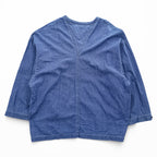 NEON SIGN プルオーバー スモックシャツ 長袖 スキッパーシャツ デニム FREEDOM FLARED MEXICANDENIM SHIRT カンガルーポケット 523 日本製