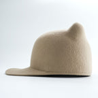 BODYSONG. 日本製 キャットイヤー キャップ ベージュ EARWCAP molded wool hat BS239706
