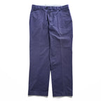 Brooks Brothers センタープレス ストレッチ スラックス パンツ L ネイビー チェック ダブルカフス MILANO