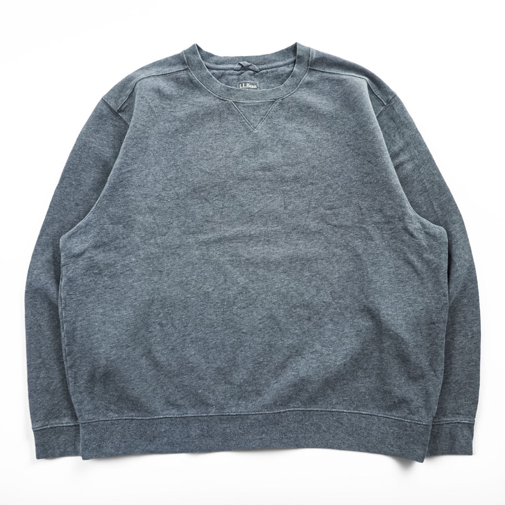 L.L.Bean クルーネック 前V スウェット トレーナー XL グレー 吊り裏毛 ブランク 無地 187257