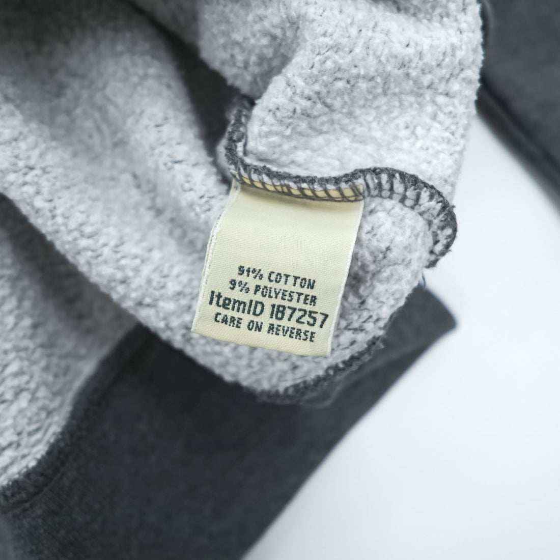 L.L.Bean クルーネック 前V スウェット トレーナー XL グレー 吊り裏毛 ブランク 無地 187257