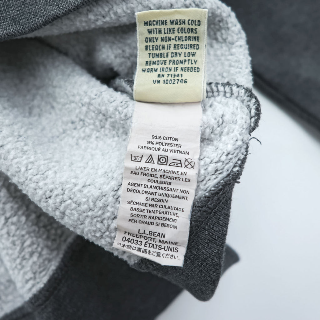 L.L.Bean クルーネック 前V スウェット トレーナー XL グレー 吊り裏毛 ブランク 無地 187257