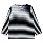 SAINT JAMES フランス製 OUESSANT ウェッソン バスクシャツ 長袖 ロングスリーブ Tシャツ ロンT L ブラック ホワイト ボーダー ボートネック EDIFICE別注 未使用品 24-070-310-0000-1-0