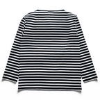 SAINT JAMES フランス製 OUESSANT ウェッソン バスクシャツ 長袖 ロングスリーブ Tシャツ ロンT L ブラック ホワイト ボーダー ボートネック EDIFICE別注 未使用品 24-070-310-0000-1-0