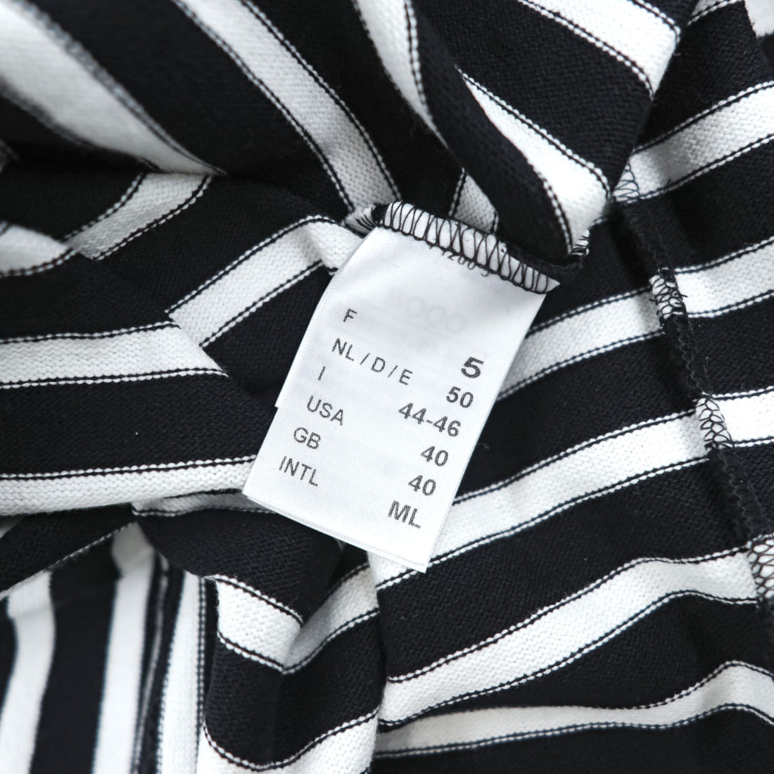SAINT JAMES フランス製 OUESSANT ウェッソン バスクシャツ 長袖 ロングスリーブ Tシャツ ロンT L ブラック ホワイト ボーダー ボートネック EDIFICE別注 未使用品 24-070-310-0000-1-0